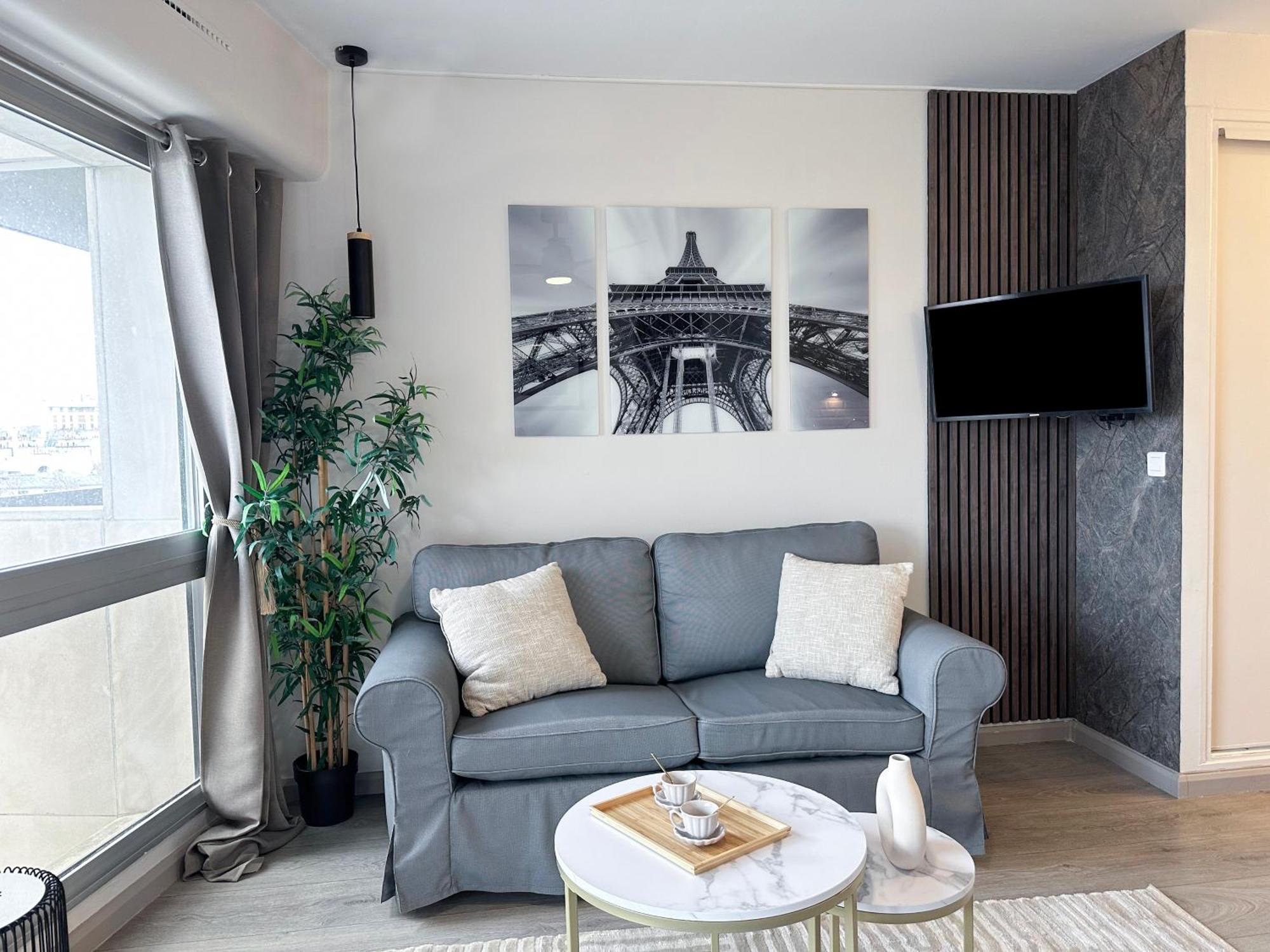 Beautiful Panoramic Terraced Studio In Париж Экстерьер фото
