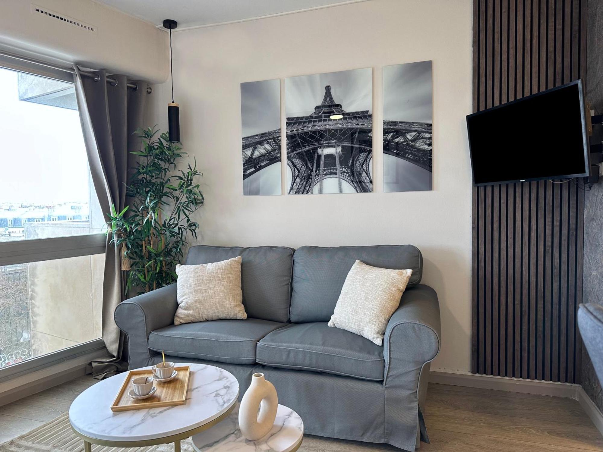 Beautiful Panoramic Terraced Studio In Париж Экстерьер фото